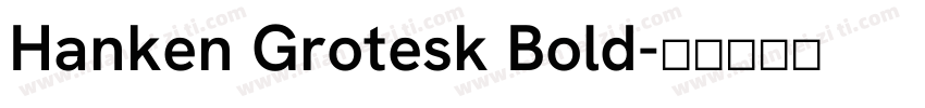 Hanken Grotesk Bold字体转换